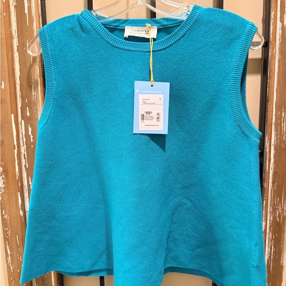 Compania Fastastica NWT Green Short Sleeve Swing Sweater. S. - Picture 1 of 9